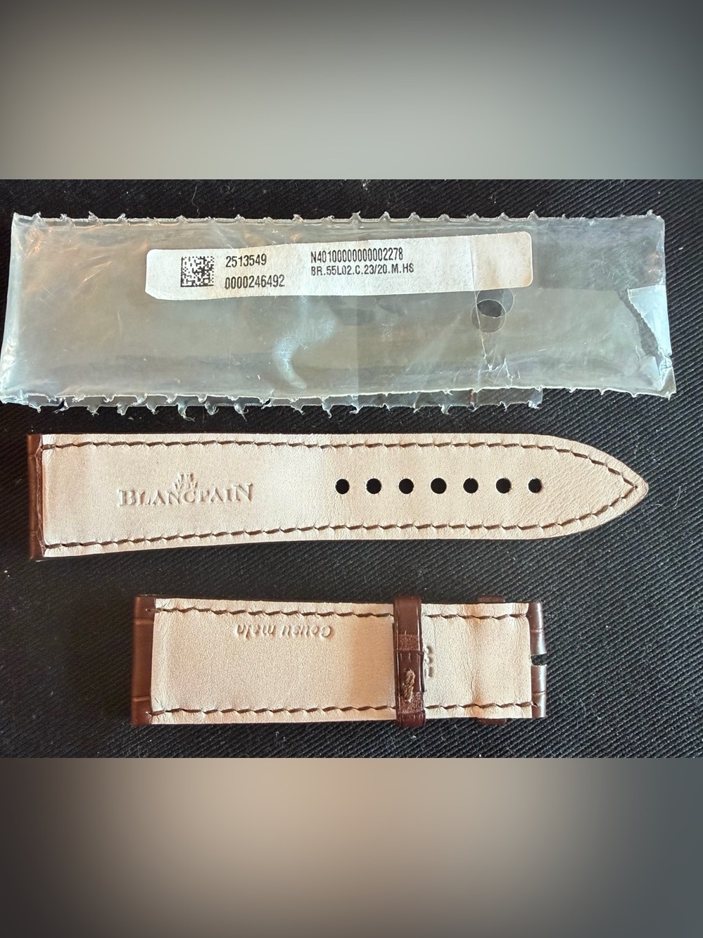 Blancpain 42mm villerete strap 23/20mm brown alligator - Picture 2 of 2